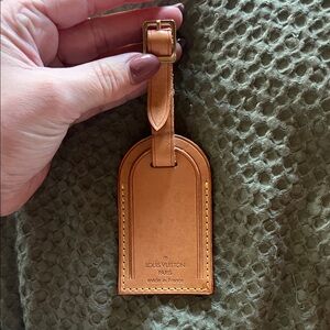 Louis Vuitton Brown Leather Bag Tag